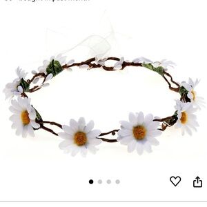 White flower crown